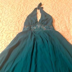 Beautiful teal halter dress